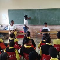 Learners at a school-based GBV and anti-bullying campaign